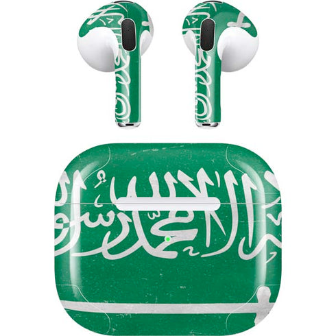 Saudi Arabia Flag Distressed Apple AirPods (3rd Gen 2021) Skin
